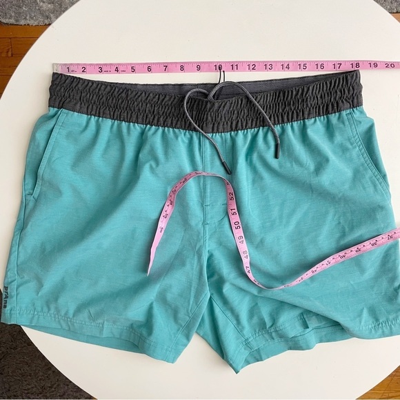 PrAna Men’s 7” Slope Hybrid Shorts Turquoise Blue Size XXL NWOT - Picture 3 of 11